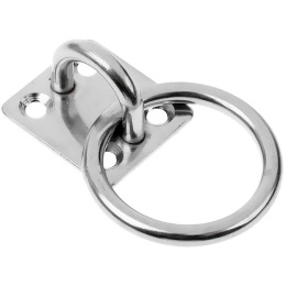 Серьга с рымом 40х35 мм, диаметр 6 мм нерж (10005803)